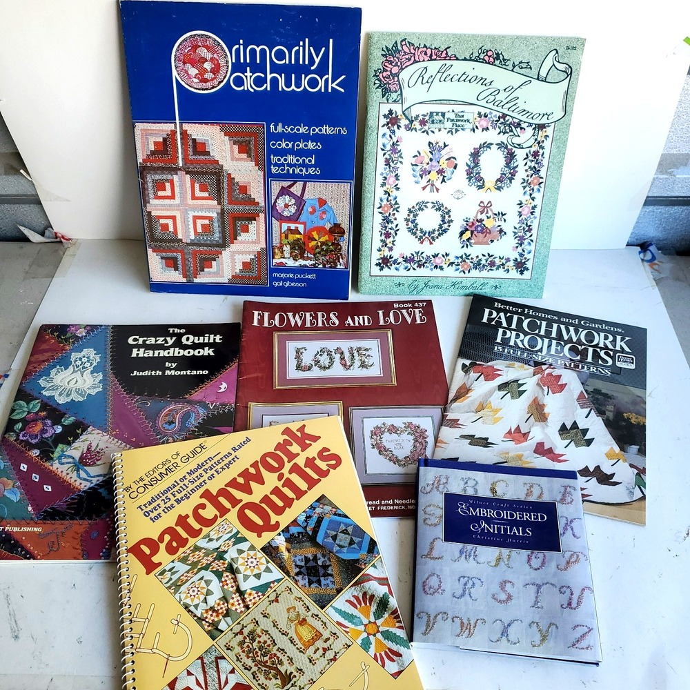 The Crazy Quilt Handbook  Judy Montano Patchwork Quilts lot 7 Patterns VTG HTF